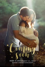 Golden Lettering - Pregnancy Announcement